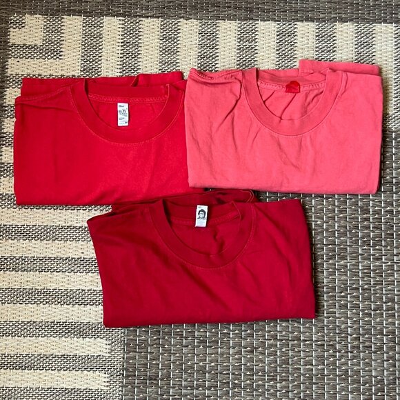 los angeles apparel shades of red boxy tees 3-pack❤️ - Picture 1 of 10